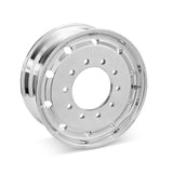Aluminum Wheel / Rim - 22.5" X 9.0" - 10 Holes - Front Position -  Flat Face - Mirror Polished - Tire Size 295 and 315