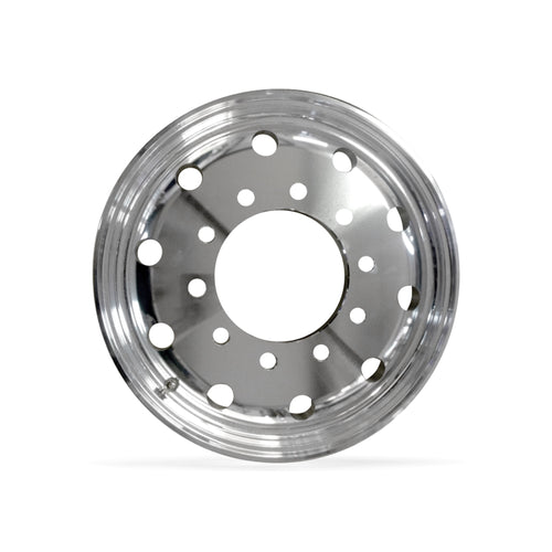 Aluminum Wheel / Rim - 22.5” X 11.75” - 10 Holes - Front position - Mirror Polish - Tire Size 385 or 425