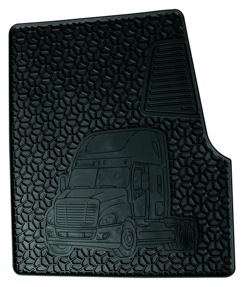 Floor Mat fits Freightliner Cascadia Black/Black ( SET )