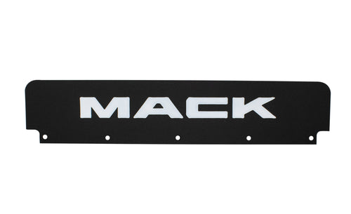 Mud Flap 24” X 5” Plastic Black Flap Kit for quarter fenders with fits Mack logo & hardware (Pair)