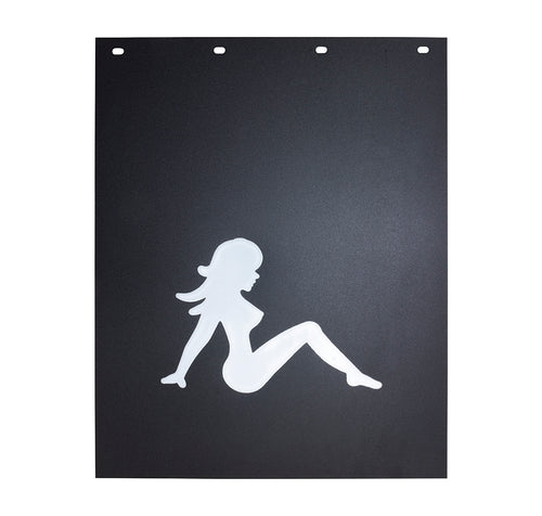 Mud Flap 24" X 30" 3/16"   Poly Flap  Silver Girl Right (Each)