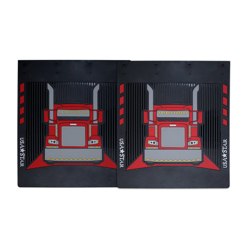 Rubber Mud Flaps Fit Peterbilt 379 - 24" x 28" (Pair)