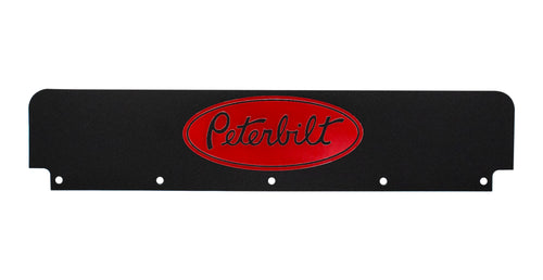 Quarter Fender Black Mud Flap 24” X 5” X 1/4” with Peterbilt Logo