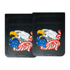 Mud Flap Set 24"x 30" Eagle Head W/ USA Flag (Pair)