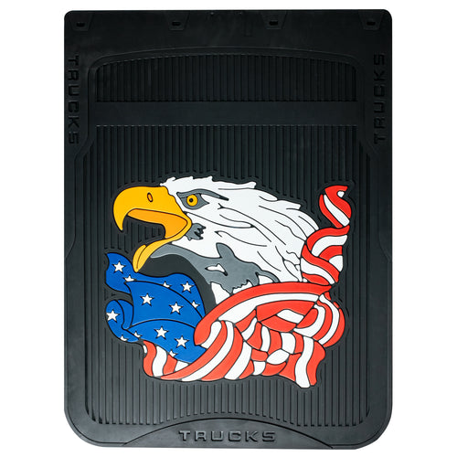 Mud Flap Set 24"x 30" Eagle Head W/ USA Flag (Pair)