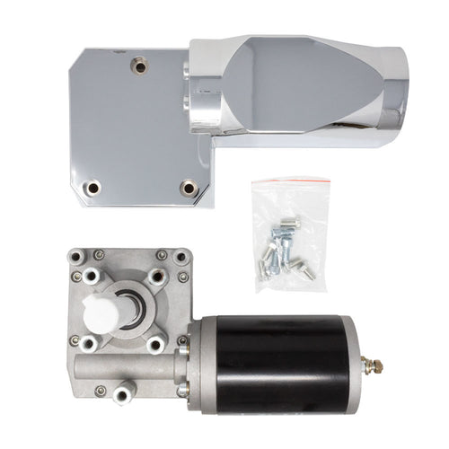 12 Volt Apache Tarp Motor W/Chrome Cover Ratio 50:1 Slim Gear Box