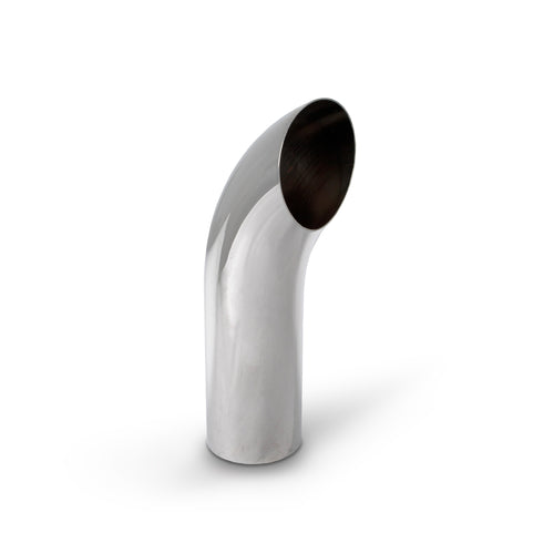 Curved Top Chrome Exhaust Stack OD End 5" x 18"