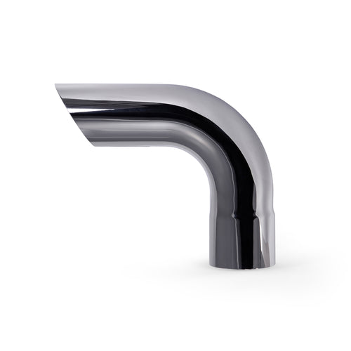 5" ID Chrome 90 Degree Dump Stack Pipe A-12-B-18, Overall 12”