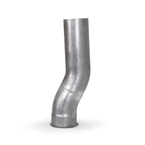 2-Bend Turbo Aluminized Pipe 5” W/Flare fits Freightliner