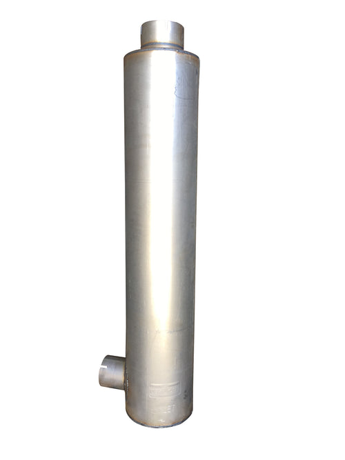 Aluminized Muffler 9” Diameter With 4” I.D Side Intake , 5” O.D. And 48” Overall Lenght