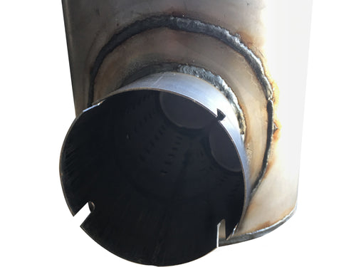 Aluminized Muffler 9” Diameter With 4” I.D Side Intake , 5” O.D. And 48” Overall Lenght