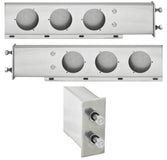 Mud Flap Hanger Set - With 4” Round Light Holes, Stainless Steel