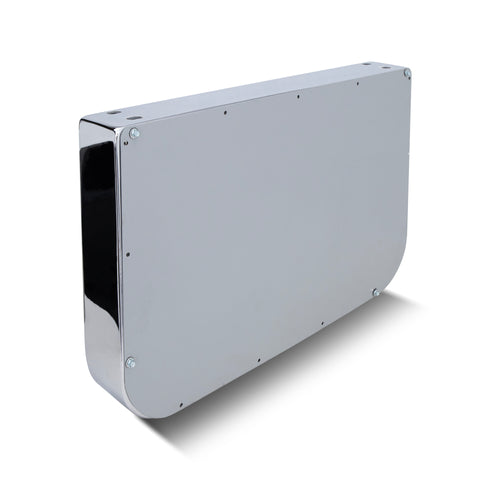 20" Rear light panel Chrome with 5 x 4" Light Hole (3/16" Thick Bumper Gauge) NO LIGHTS INCLUDED