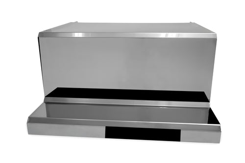 Tool Box Stainless Steel 45 Degree style w/Base & Brackets, Each Fits Peterbilt 379 With Brackets