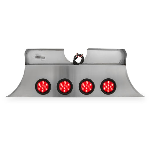 Center Panel Between Fuel Tanks w/ 5 Lights Watermelon Red/Red facing back and With 4" Lights S.S.
