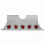 Center Panel Between Fuel Tanks w/ 5 Lights Watermelon Red/Red facing back and With 4" Lights S.S.