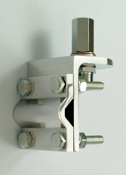 Aluminum Vertical,Horizontal Mirror Mount Bracket, 4 Bolt, W/Adapter Antenna