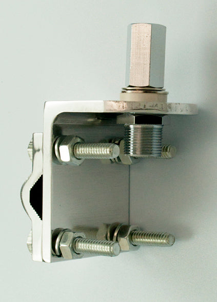 Aluminum Vertical,Horizontal Mirror Mount Bracket, 4 Bolt, W/Adapter Antenna