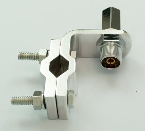 Aluminum Vertical/Horizontal Mirror Mount Bracket,2 Bolt W/Adapter Antenna