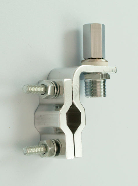 Aluminum Vertical/Horizontal Mirror Mount Bracket,2 Bolt W/Adapter Antenna