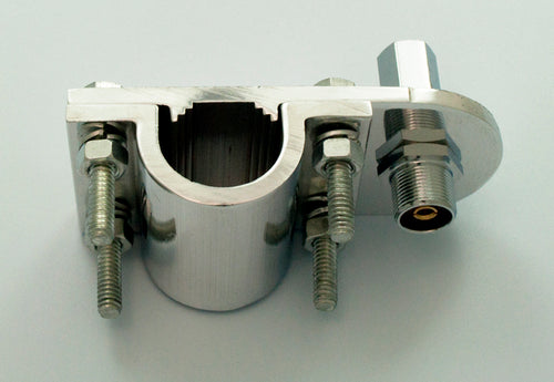 Aluminum Vertical/Horizontal Mirror Mount Bracket,4 Bolt For Antenna W/Adapter So-239