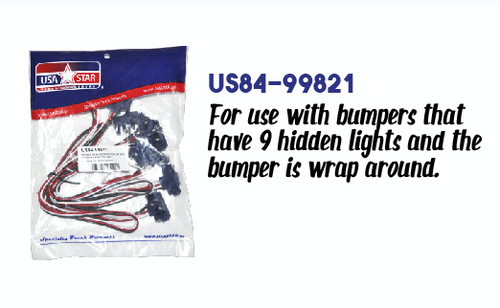 Pigtail 3 Prong Connector Set Of 9 ,With (2) 24” Cables On Ends,And (7) 12” Cables In Center