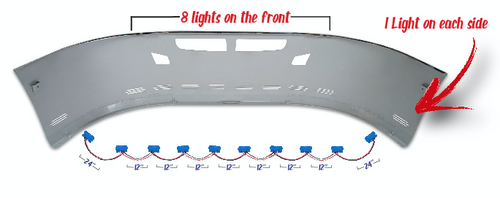 Pigtail 3 Prong Connector Set Of 10 ,With (2) 24” Cables On Ends And (8) 12” Cables In Center
