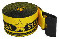 4”X 30" Winch Strap with Flat Hook - Yellow