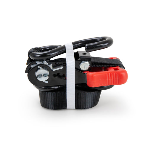 1" x 12" Rubber Wide Handle Ratchet Strap Assembly with Vinyl S Coated Hooks