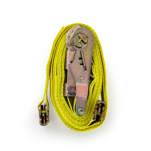 2” x 12' Yellow Ratchet Strap with E Fitting (Box 1/25)