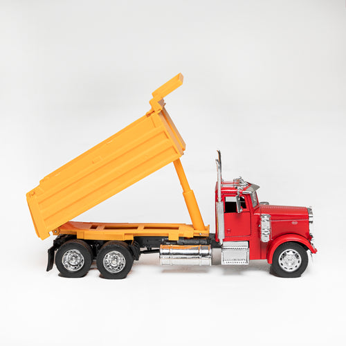 Toy Truck, Dump Truck in Red and Yellow 1:32 Scale fits Kenworth W900 (Each)