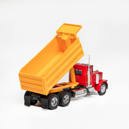 Toy Truck, Dump Truck in Red and Yellow 1:32 Scale fits Kenworth W900 (Each)