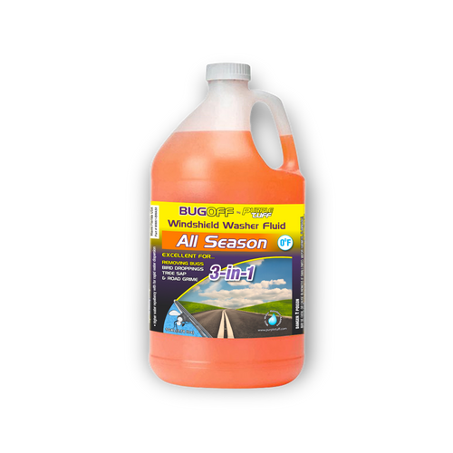 Windshield Washer FLUID,  ALL SEASON BUGOFF  , Orange 3 in 1 (6/1 Gal)