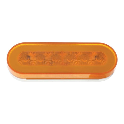 22 LED Oval "GLO" Turn Signal Light - Amber LED/Amber Lens