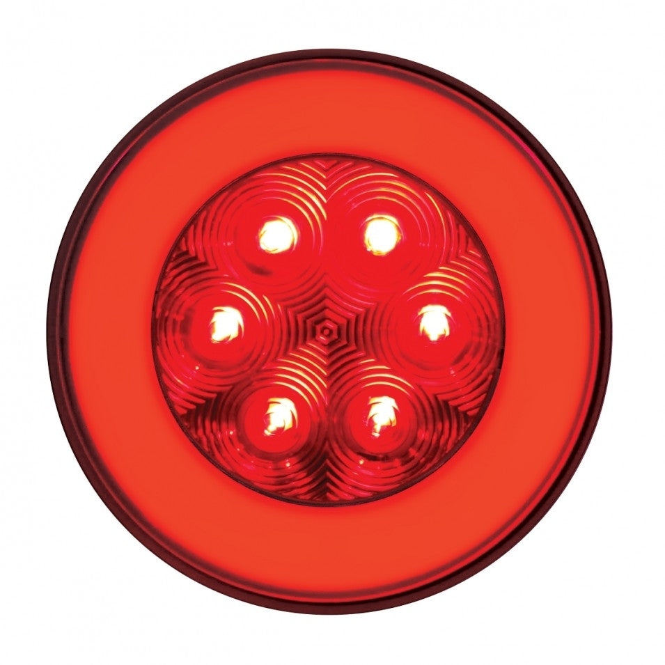 2PCS 4''Inch Round Stop Turn Tail Brake Lights Lamp Red For Truck 2PCS 4''Inch Round Stop Turn Tail Brake Lights Lamp Red For Truck