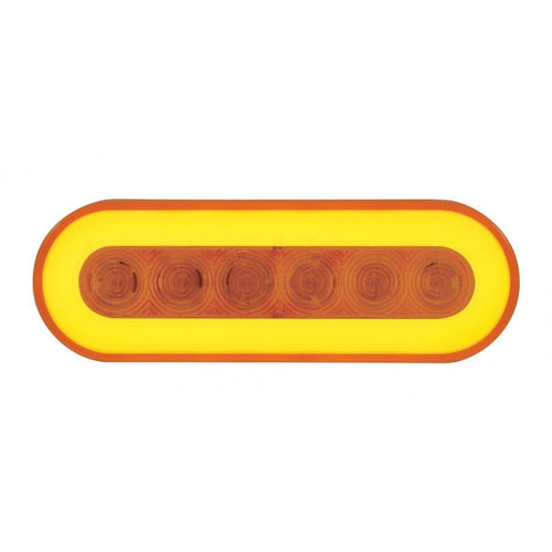22 LED Oval "GLO" Turn Signal Light - Amber LED/Amber Lens