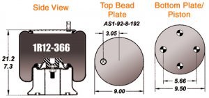 Goodyear Air Spring Rolling Lobe Airbag