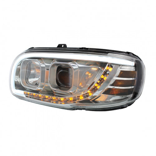 Chrome 2008+ Peterbilt 388 389 367 567 Projection Headlight