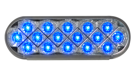 6" Oval Star 16 LED Light Lens 24V