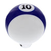 Number 10 Pool Ball Gearshift Knob - Gloss Blue Striped