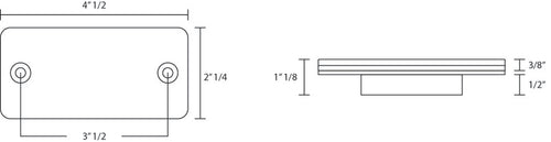 Rectangular Cab LED Marker Light W/ Connector Fits Freightliner FLD120 & International 4700