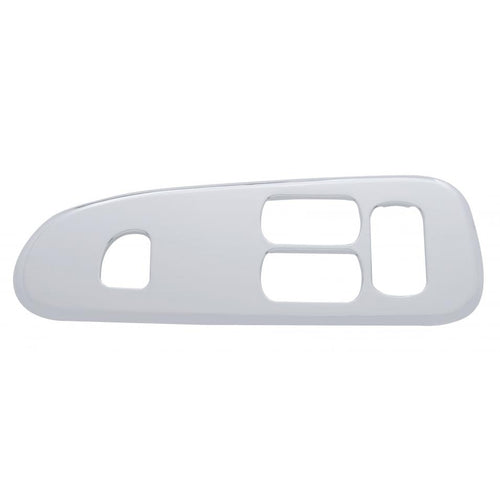 Chrome Plastic Window Switch Trim For 2008+ Peterbilt 389/388- Driver (3 Large & 1 Small Opening)