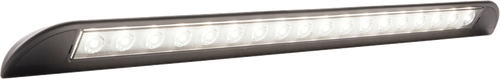 Descontinued. 18-LED surface mount strip light, black housing, 12-24V