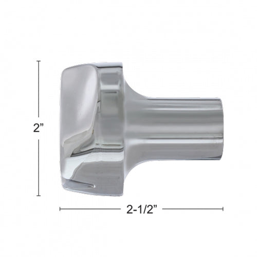 Ace Of Spades Air Valve Knob - Chrome With Red Inlay