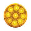 9 LED 2" Reflector Clearance/Marker Light Amber LED/Amber Lens