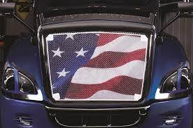 Bug Screen for 2007-2018 fits Freightliner Cascadia, American Flag