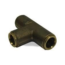 Union Tee Push Lock Fitting Brass Tube 3/8"