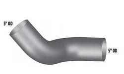 5” OD Aluminized Driver Side Inlet Plain Pipe fits Peterbilt 377
