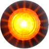 Yellow diode 1-LED 3/4" low profile marker/clearance light with grommet and .180 male bullets