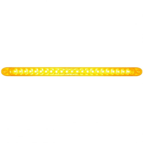 23 SMD LED 17 1/4" P/T/C Light Bar W/ Reflector - Amber LED/Amber Lens